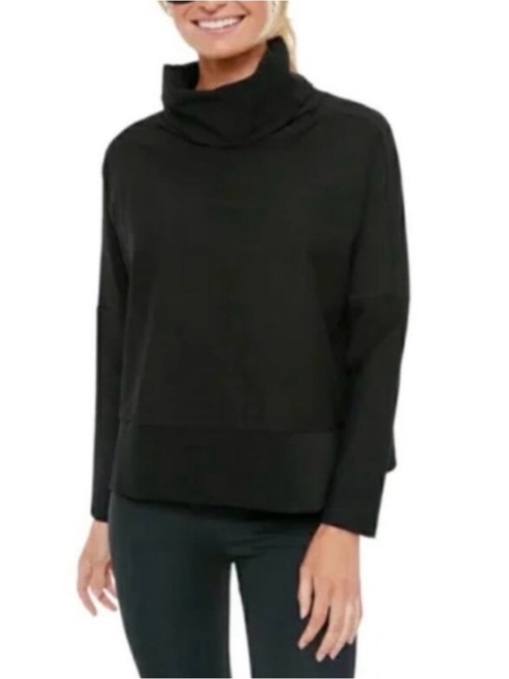Tuckernuck Rollins Funnel Neck Pullover Sweatshirt Top Women’s M in Black